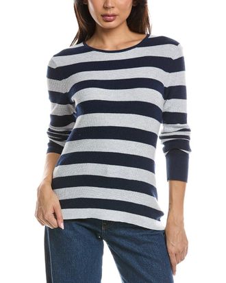 Fort&eacute; Cashmere Thermal Crewneck Cashmere-Blend Sweater