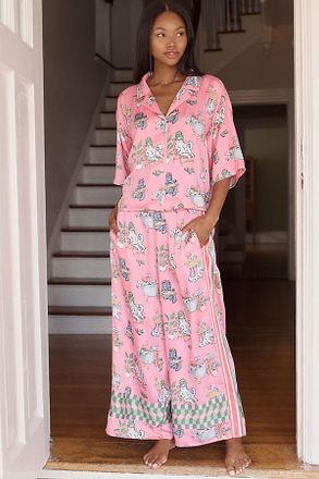 Printfresh Spa Day Cosmic Satin Pajama Set