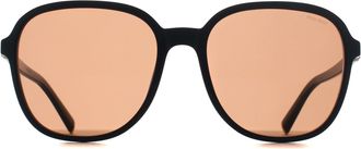 Miu Miu Square Womens Black Brown MUB01S - One Size