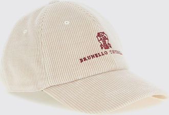 Brunello Cucinelli Cappello da baseball in velluto a coste di cotone e cashmere