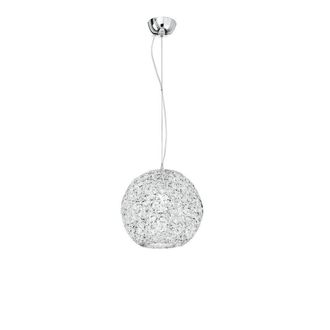 Netlighting ASTRA Dome Pendant Ceiling Light Chrome Crystals 35x37cm in Grey | Size: 35x37 cm