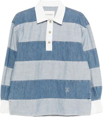 Closed Striped Polo Top