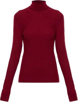 Dolce & Gabbana Cashmere Turtleneck - Dames - Cashmere truien - Rood - M - Leer - Truien & Vesten