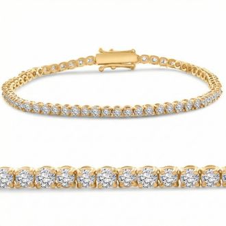 Pompeii3 4 Ct Diamond Tennis Bracelet 14k White, Yellow, or Rose Gold Lab Grown 7