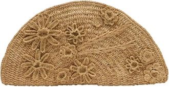 Vanessa Bruno Clutches, female, Beige, Size: ONE SIZE Raffia Clutch Bag