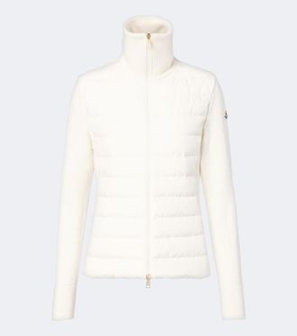 Moncler Down-paneled virgin wool cardigan