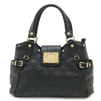 Versace Medusa Leather Tote Bag Black