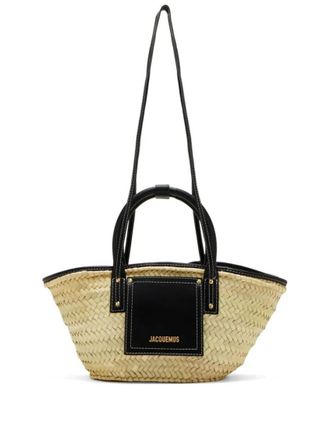 Jacquemus Natural/Black Le Petit Large Tote