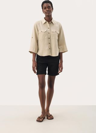 Part Two Overhemd met lang mouwen Regular fit White Pepper beige