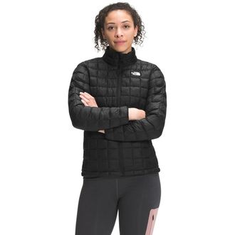 The North Face ThermoBall Eco Jacket Womens Black Long Sleeve Full Zip JZZ310