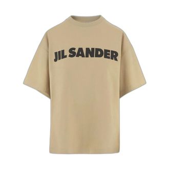 Jil Sander T-Shirt Over - Dames - Tops - Beige - Maat: M Katoen