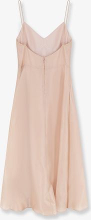 Alberta Ferretti Womens Silk Dress Pink