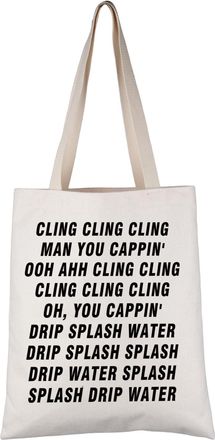 Generic PYOUL TV Show Inspired Gift Cling Cling Cling Man You Cappin Tote Bag T Chalamet Fan Handbag TV Show Merch (Man You Cappin Tote)