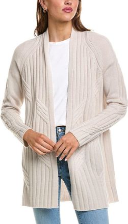 Fort&eacute; Cashmere Luxe Cable 100% Cashmere Cardigan