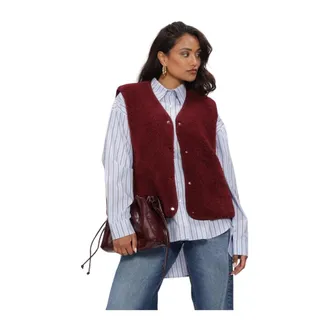 Object Object, Jassen, Dames, Rood, XS, Polyester, Objella Gilet Noos