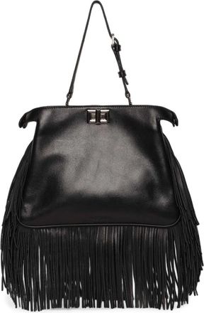 Walter Baker Bailey Leather Fringe Satchel in Black at Nordstrom Rack