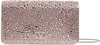 Valentino Garavani VLOGO Signature Crystal Mini Bag in Antique Rose at Nordstrom