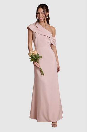 Coast One-Shoulder Asymmetric Maxi Dress in Blush at Nordstrom, Size 10