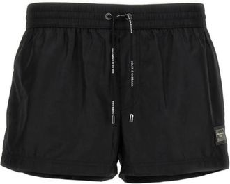 Dolce & Gabbana Korte zwemshorts met merklint - Heren - Strandmode - Zwart - S - Polyester - Badmode
