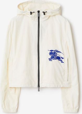 Burberry Cropped Nylon Hooded Jacket, Size: XXS