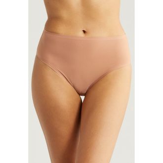 Chantelle Soft Stretch High Cut Briefs in Mocha Mousse at Nordstrom