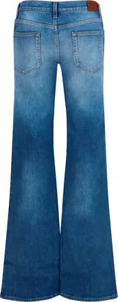 Gucci Womens Stretch Cotton Jeans With Horsebit Blue