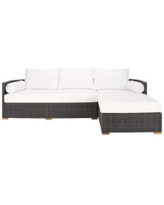 Safavieh Couture Anguilla Wicker Outdoor Chaise Sectional