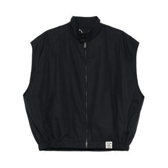 Golden Goose Vests, male, Blue, Size: M Zip-up Gilet