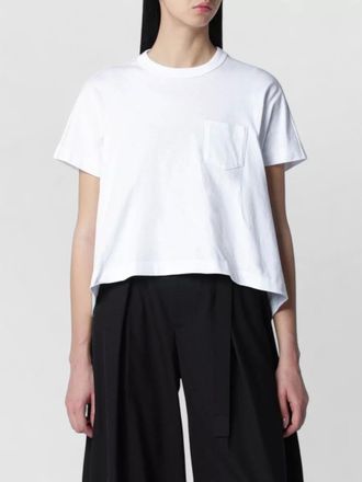 sacai cropped cotton t-shirt