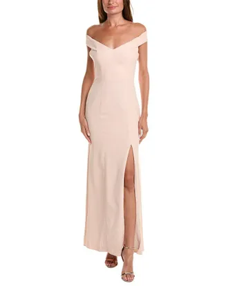 The Dessy Group Dessy Collection Off-the-Shoulder Gown