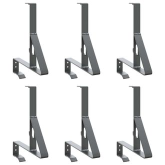 vidaXL Soporte Para Guardia De Nieve 6 Uds. Gris Antracita Acero Vidaxl