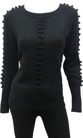 Love Token Ashton Long Sleeve Sweater In Black