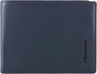 Piquadro Portemonnee met opklapbaar ID-venster - Heren - Portefeuilles - Blauw - ONE Size - Katoen - Accessoires