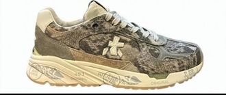 Premiata Mased Military Print Lace Sneakers
