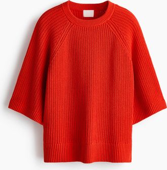 H&M Geripptes Shirt - Red