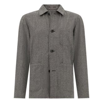 Boggi Milano Heren, Jassen, Grijs, Maat: 3XL Wol