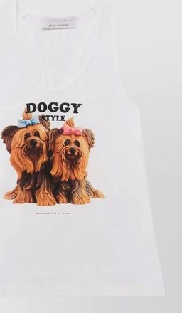 Stella McCartney jeff koons graphic racerback tank top