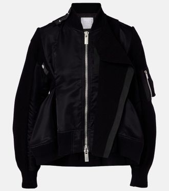 sacai Paneled blouson jacket