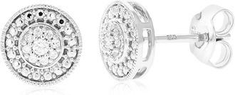 Vir Jewels 1/10 cttw Lab Grown Diamond Composite Earrings in Sterling Silver With Notched Post For Women