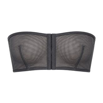 Dolce & Gabbana Mesh Bandeau Top - Dames - Ondergoed - Grijs - Maat: XS Zijde