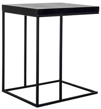 Richmond Interiors Design Beistelltisch Oakura aus schwarz gebeizter Eiche, 65 x 55 cm