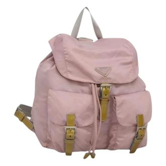 Prada Pre-owned Backpacks, female, Pink, Size: ONE SIZE Pre-owned Nylon Backpack