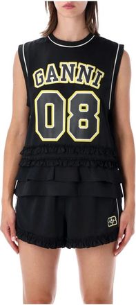 Ganni Mujer, Camisetas, Negro, Talla: M