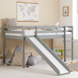 Birlea Frankie Midi Sleeper With Slide Grey | Size: Single