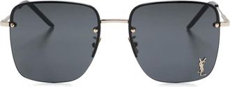 Saint Laurent Eyewear Occhiali da sole squadrati - Oro