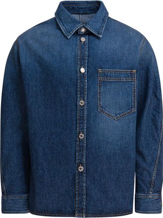 Givenchy Denim Overshirt Jackets And Coats Blue