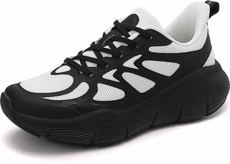 Generic Unisex Wide Barefoot Shoes Trail Running Sneakers Fashion Platform Leather Comforble Walking Chunky Colorful Lifestyle Air Cushion Arch Support Workou