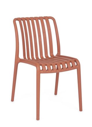 BIZZOTTO Conjunto de 6 sillas de polipropileno terracota
