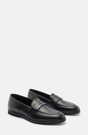 Scarosso Monica Loafers in Black - Calf at Nordstrom, Size 39.5