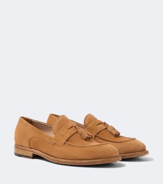 Eleventy Tasseled suede penny loafers